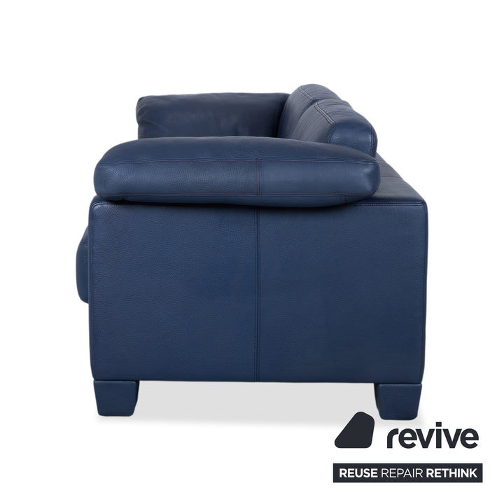 de Sede DS 17 Leder Dreisitzer Dunkelblau Marineblau
