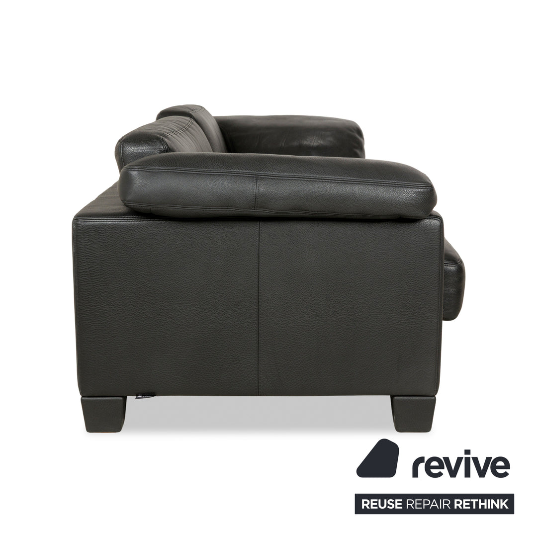 De Sede DS-17 Leder Dreisitzer Schwarz Sofa Couch