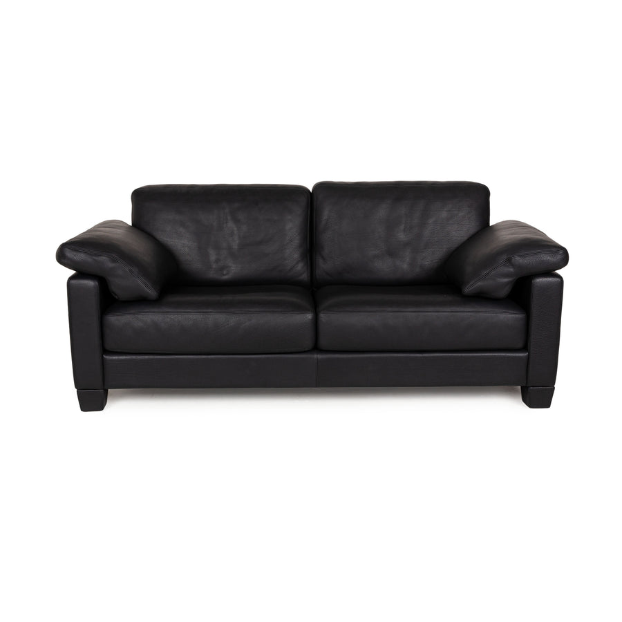 de Sede DS 17 Leder Dreisitzer Schwarz Sofa Couch