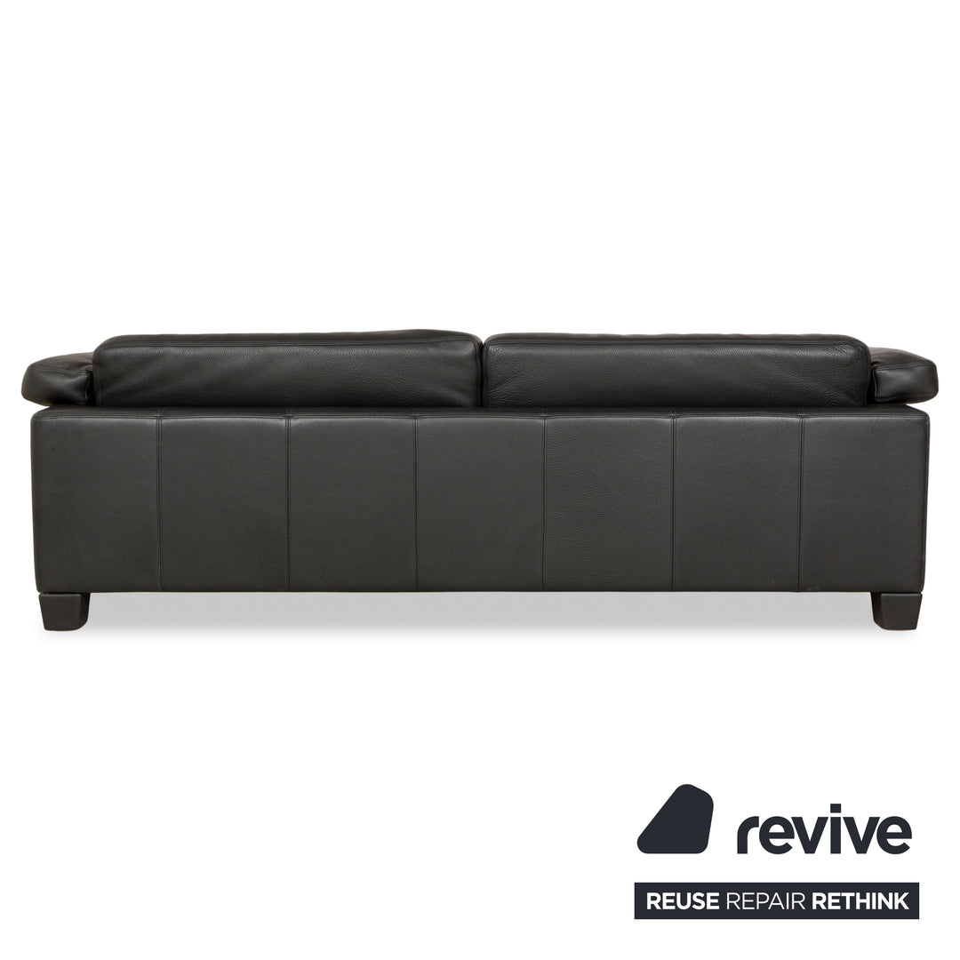 De Sede DS-17 Leder Dreisitzer Schwarz Sofa Couch