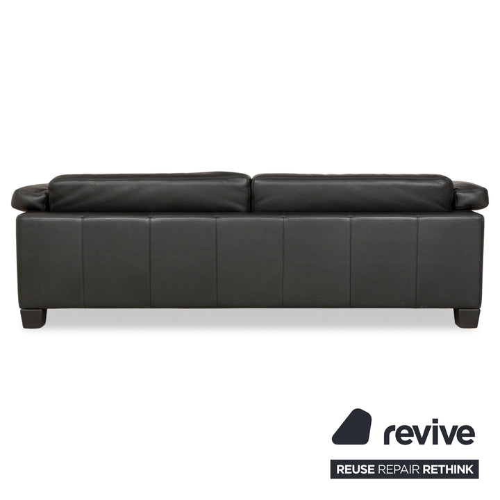 De Sede DS-17 Leder Dreisitzer Schwarz Sofa Couch
