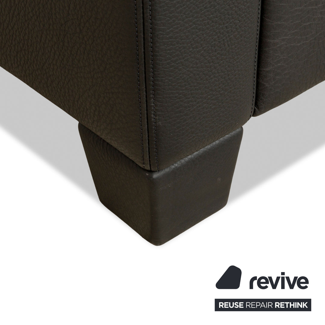 De Sede DS-17 Leder Dreisitzer Schwarz Sofa Couch