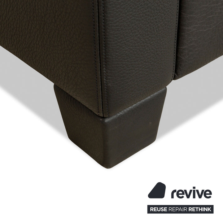 De Sede DS-17 Leder Dreisitzer Schwarz Sofa Couch