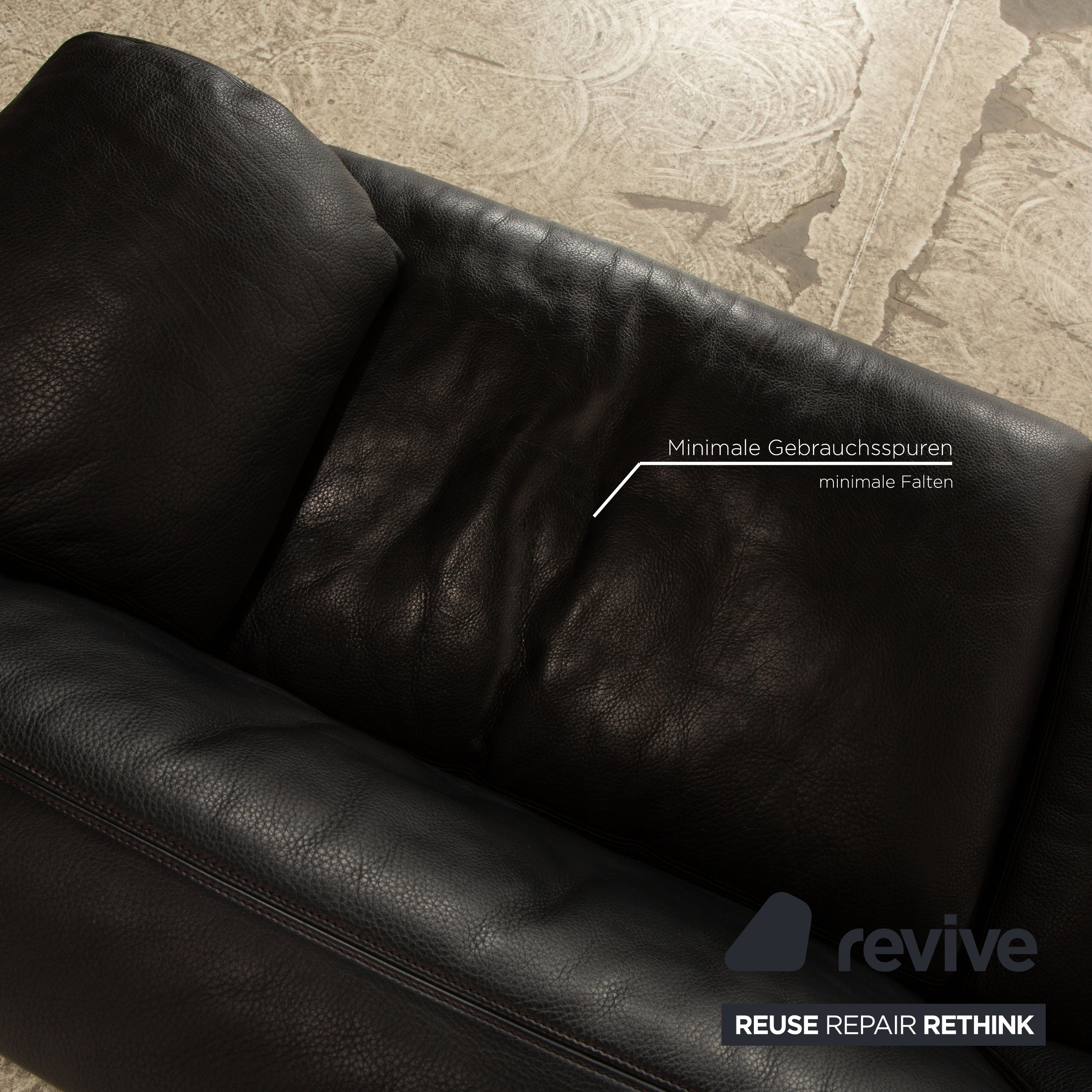 de Sede DS 116 Leder Dreisitzer Schwarz Sofa Couch