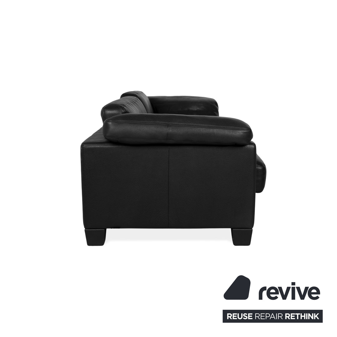 de Sede DS-17 Leder Dreisitzer Schwarz Sofa Couch