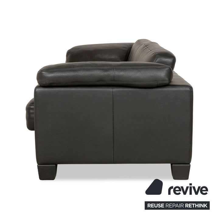 De Sede DS-17 Leder Dreisitzer Schwarz Sofa Couch