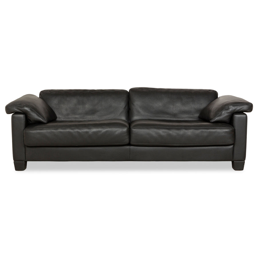 De Sede DS-17 Leder Dreisitzer Schwarz Sofa Couch