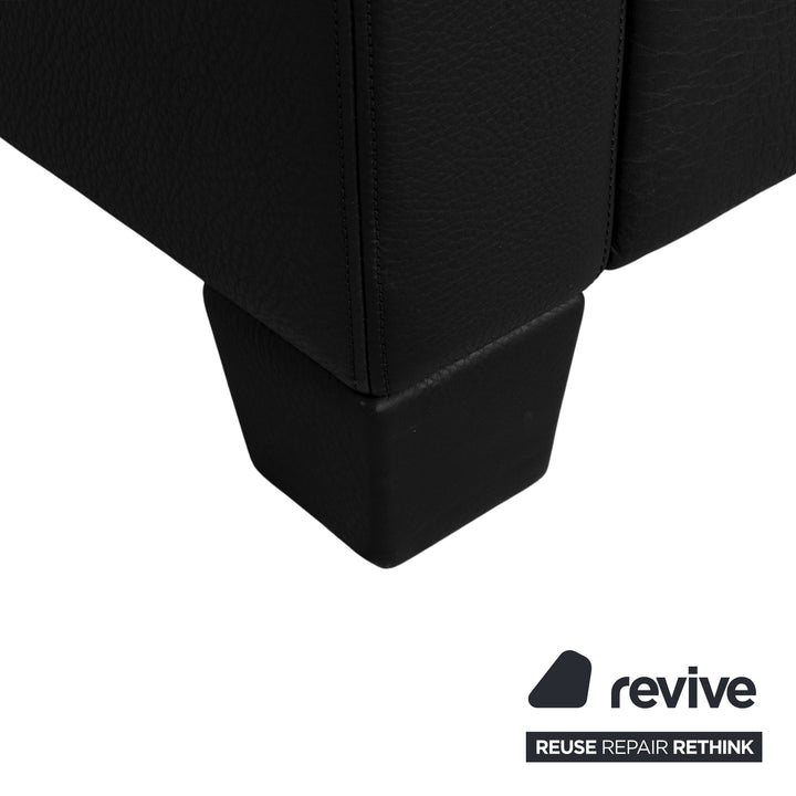 de Sede DS-17 Leder Dreisitzer Schwarz Sofa Couch