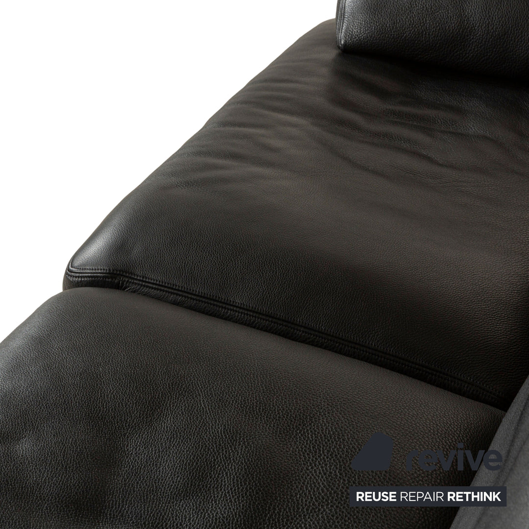 De Sede DS-17 Leder Dreisitzer Schwarz Sofa Couch