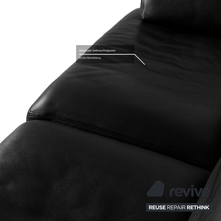 de Sede DS-17 Leder Dreisitzer Schwarz Sofa Couch