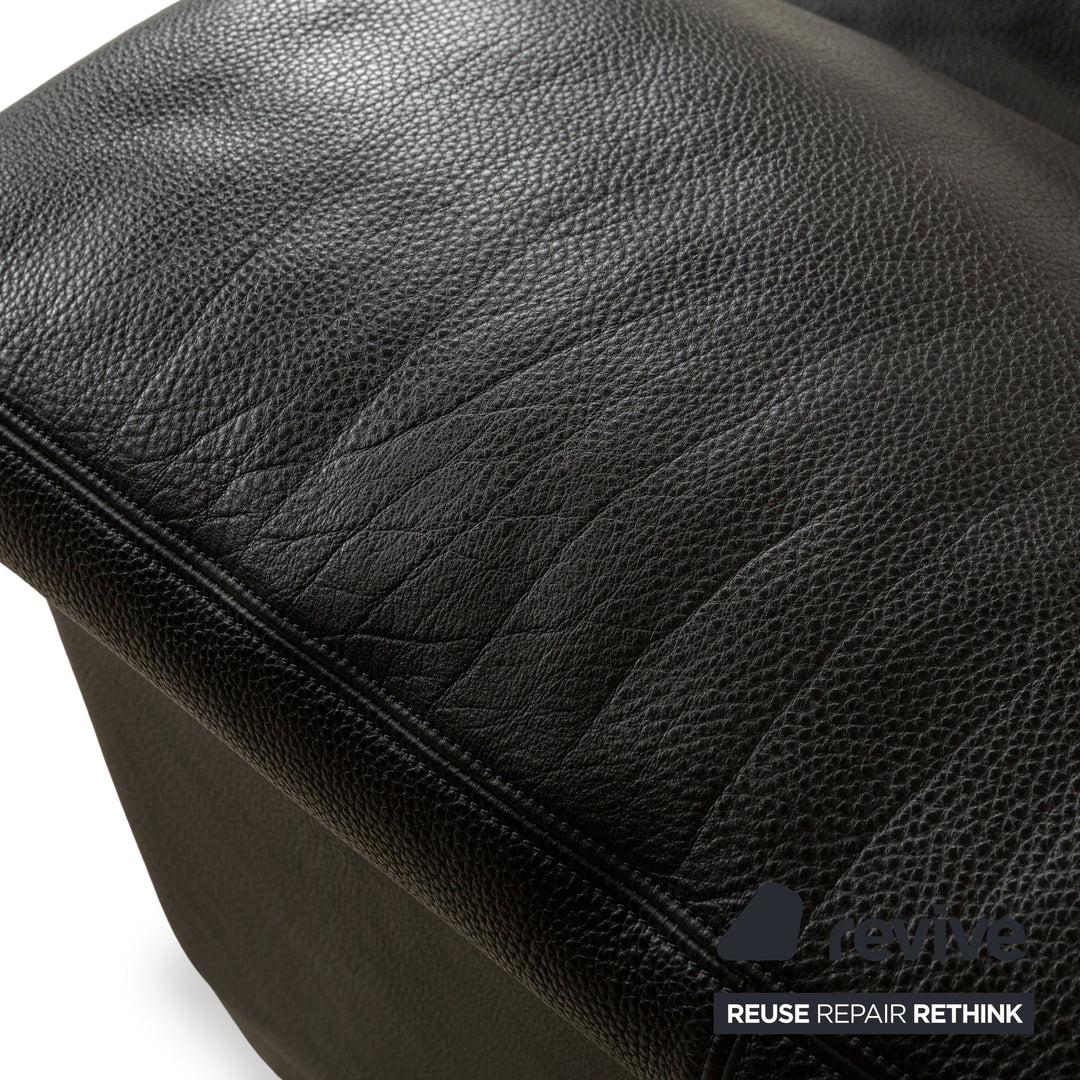 De Sede DS-17 Leder Dreisitzer Schwarz Sofa Couch