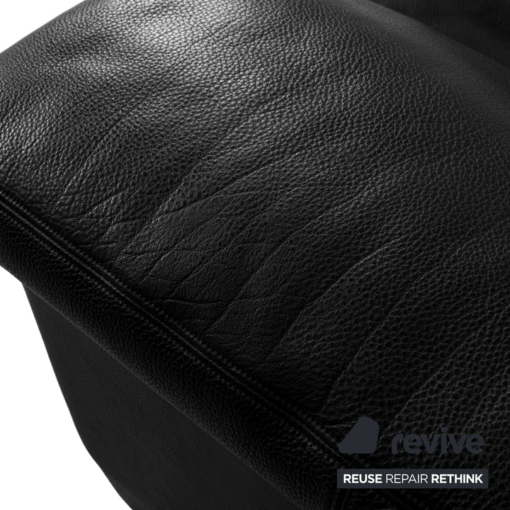 de Sede DS-17 Leder Dreisitzer Schwarz Sofa Couch