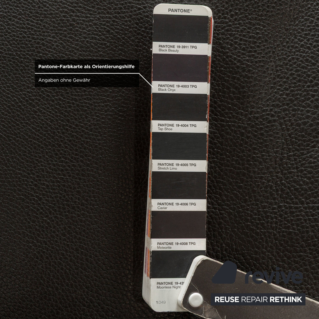 De Sede DS-17 Leder Dreisitzer Schwarz Sofa Couch