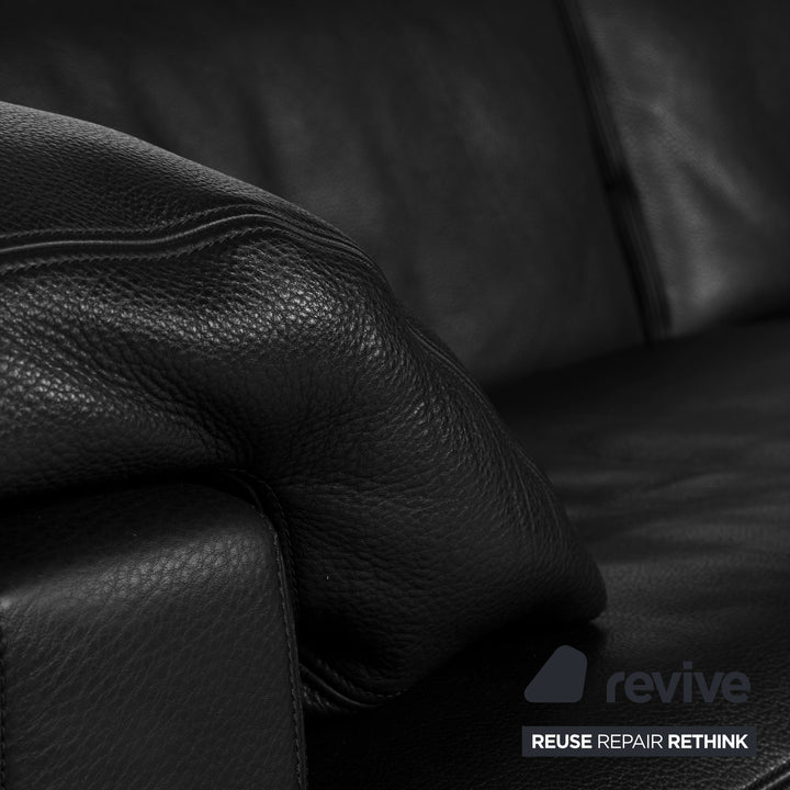 de Sede DS-17 Leder Dreisitzer Schwarz Sofa Couch