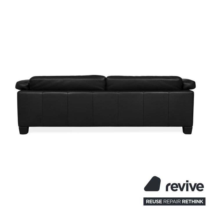 de Sede DS-17 Leder Dreisitzer Schwarz Sofa Couch