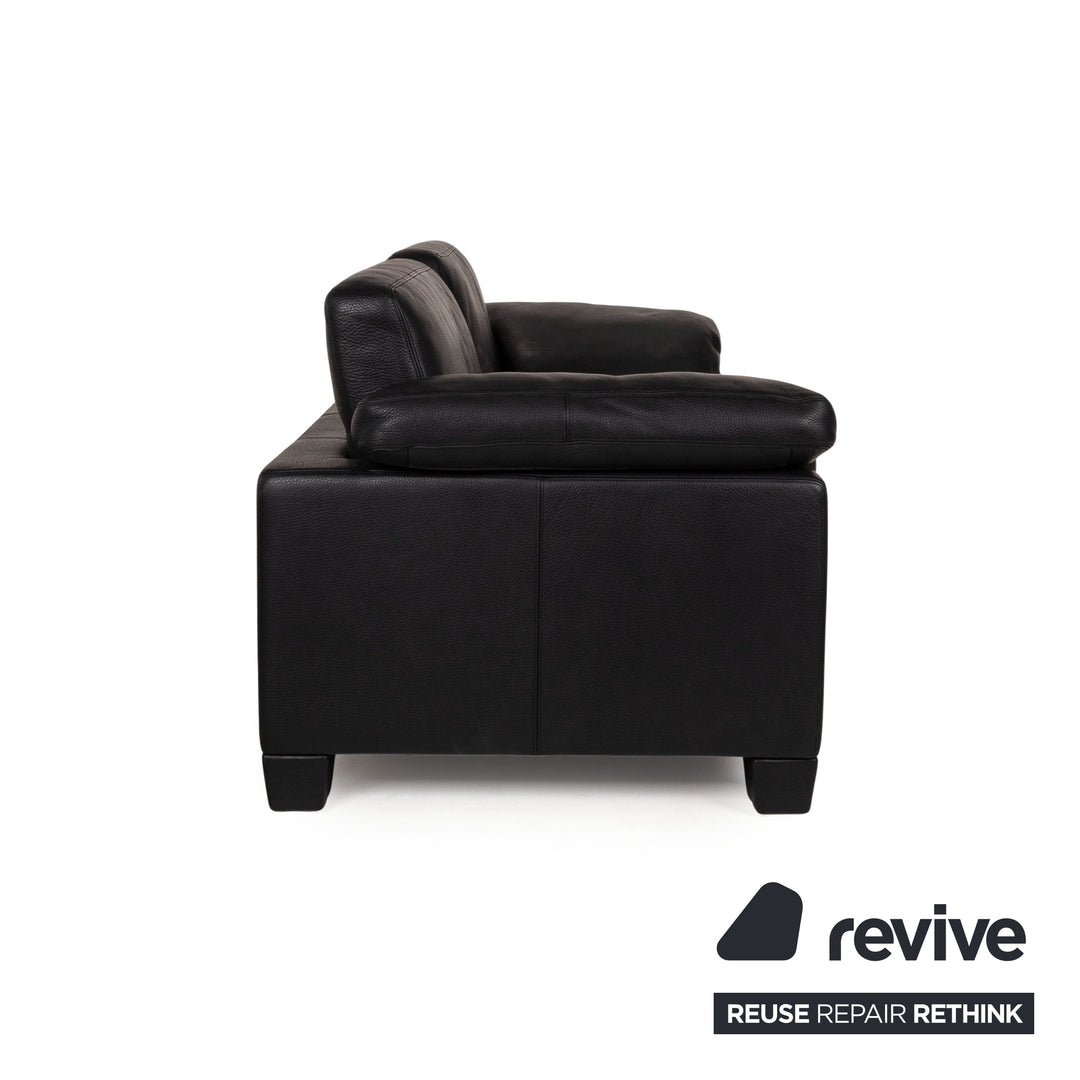 de Sede DS 17 Canapé trois places en cuir noir