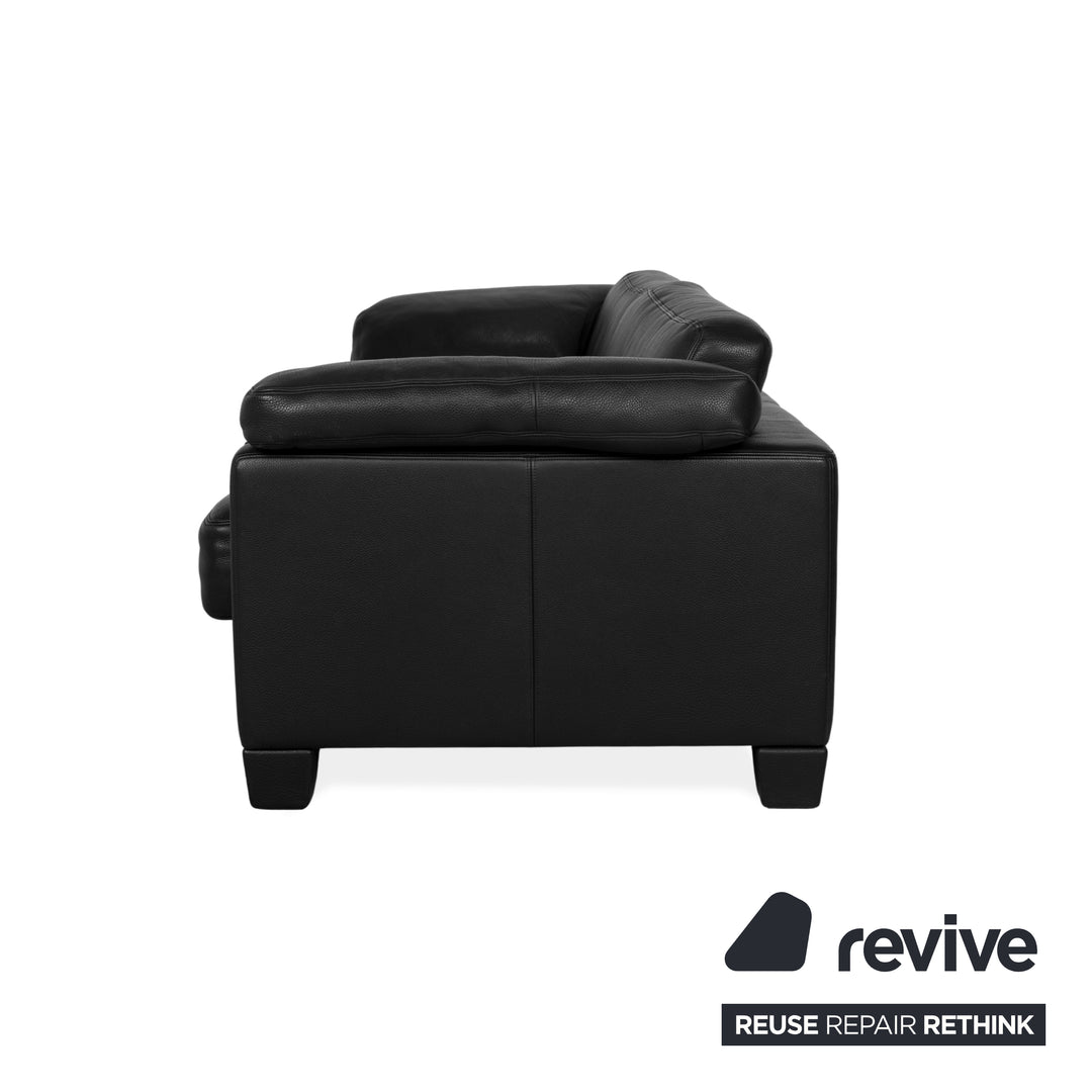 de Sede DS-17 Leder Dreisitzer Schwarz Sofa Couch