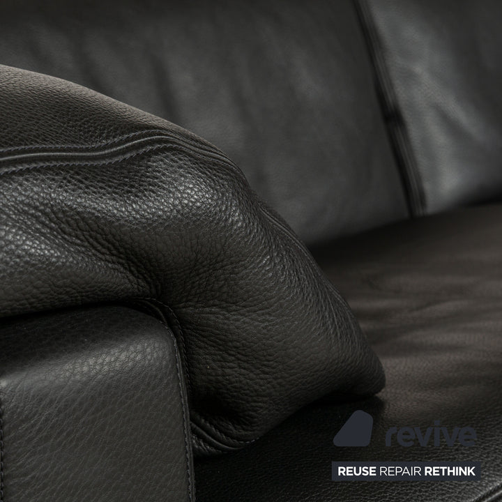 De Sede DS-17 Leder Dreisitzer Schwarz Sofa Couch