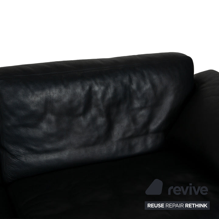 de Sede DS-17 Leather Three-Seater Black Sofa Couch