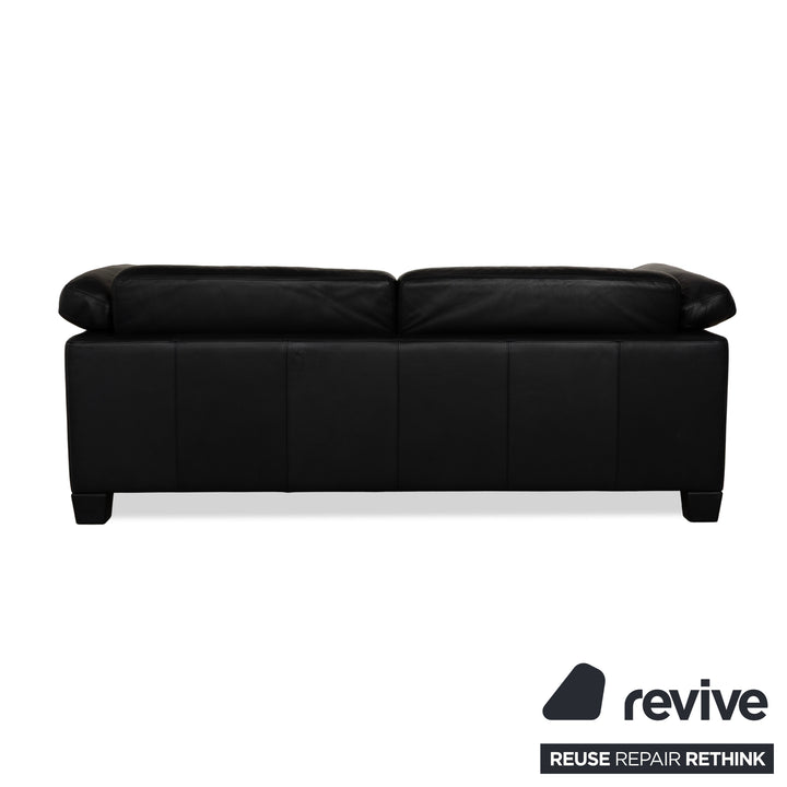 De Sede DS 17 Leder Zweisitzer Sofa Couch Dunkelblau