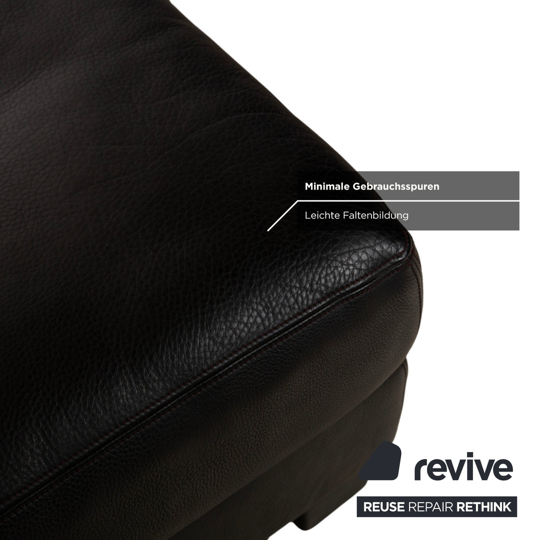 de Sede DS-17 Leder Hocker Schwarz