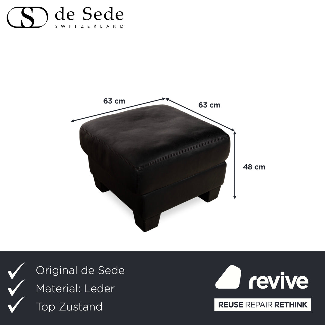 de Sede DS-17 Leder Hocker Schwarz