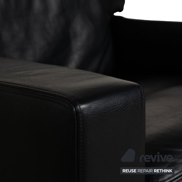 De Sede DS 17 leather armchair dark blue