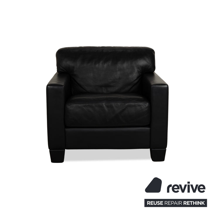 De Sede DS 17 leather armchair dark blue