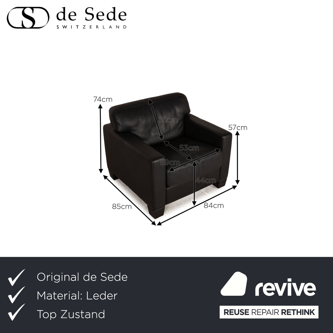 de Sede DS 17 Leather Armchair Black