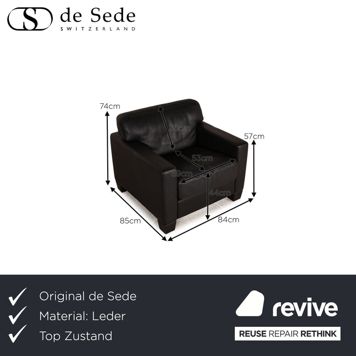 de Sede DS 17 Leather Armchair Black