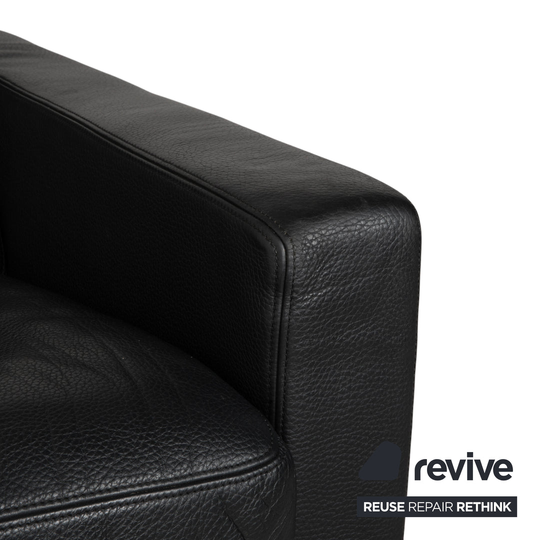 Fauteuil en cuir noir de Sede DS-17
