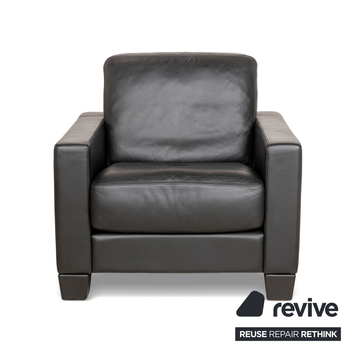 de Sede DS-17 Leder Sessel Schwarz