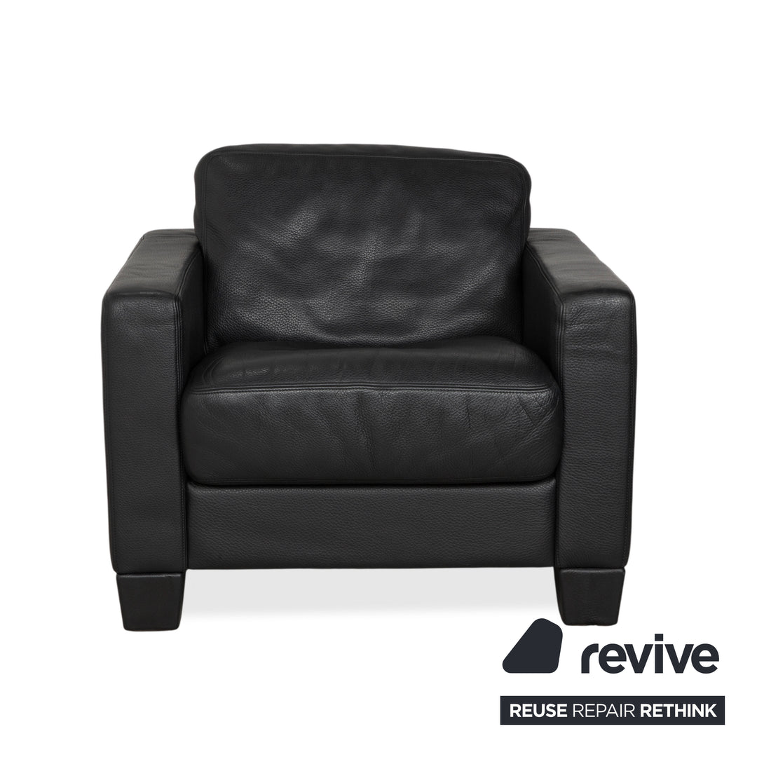Fauteuil en cuir noir de Sede DS-17