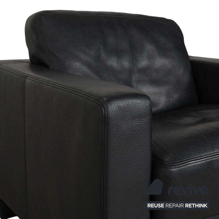 Fauteuil en cuir noir de Sede DS-17