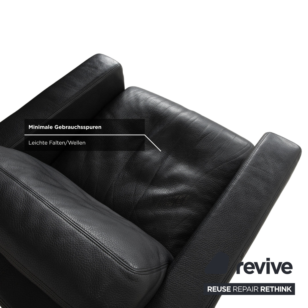 Fauteuil en cuir noir de Sede DS-17