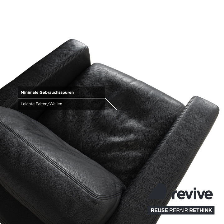 Fauteuil en cuir noir de Sede DS-17