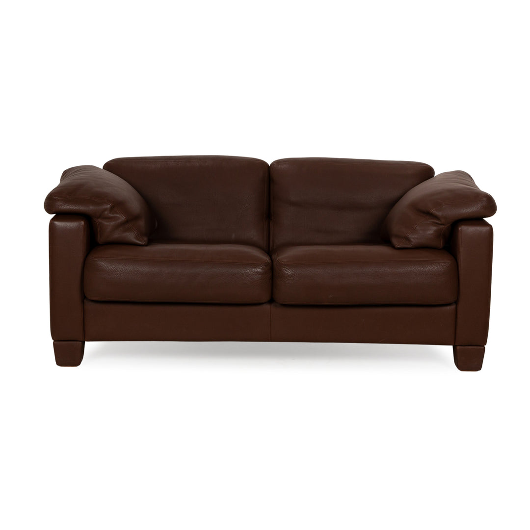 De Sede DS 17 Leather Two-Seater Brown Sofa Couch