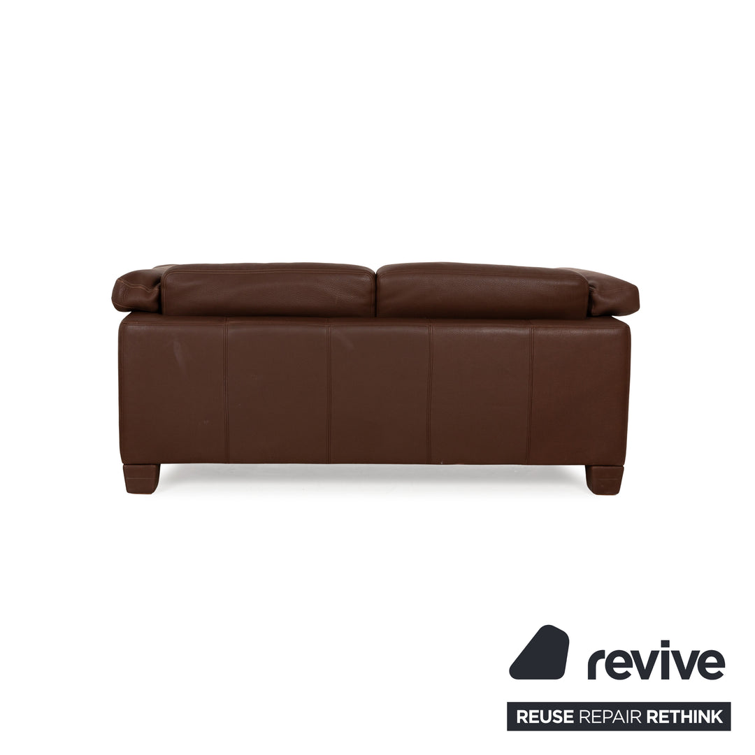 De Sede DS 17 Leather Two-Seater Brown Sofa Couch