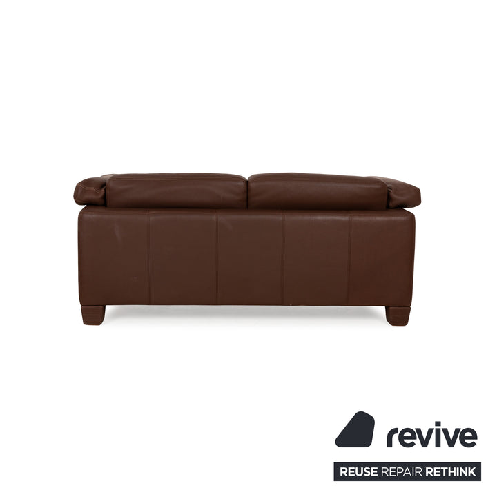 De Sede DS 17 Leather Two-Seater Brown Sofa Couch