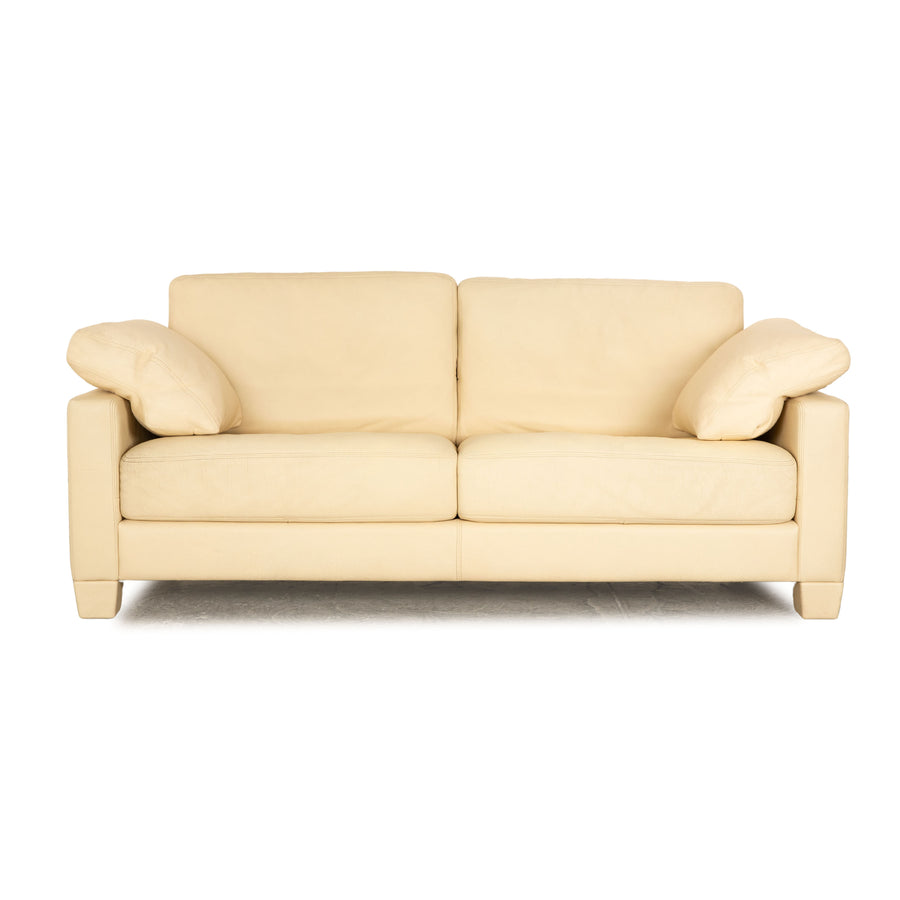 de Sede DS 17 leather two-seater cream sofa couch