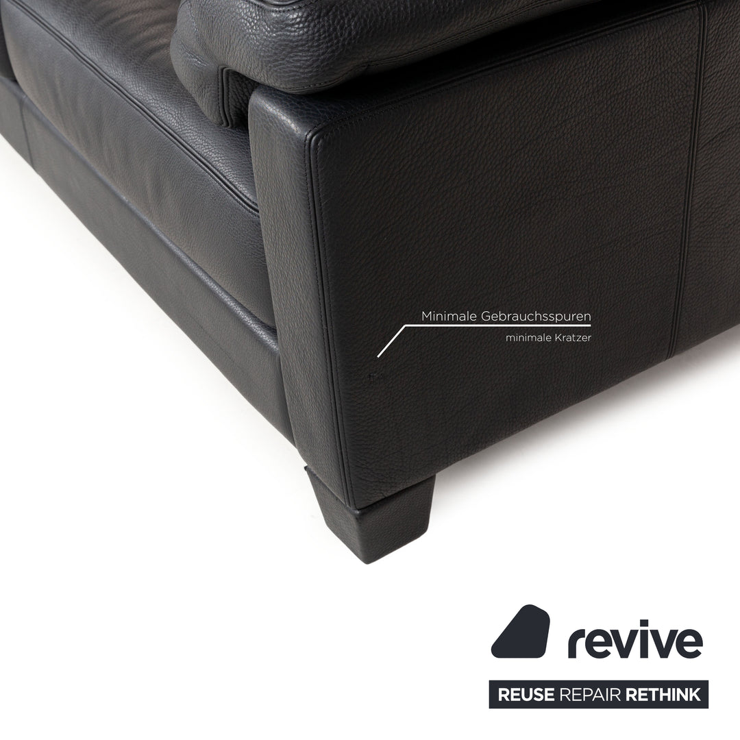 de Sede DS-17 Leder Zweisitzer Schwarz Sofa Couch
