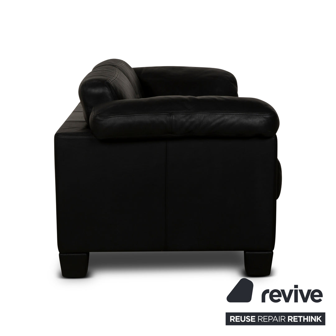 De Sede DS-17 Leder Zweisitzer Schwarz Sofa Couch