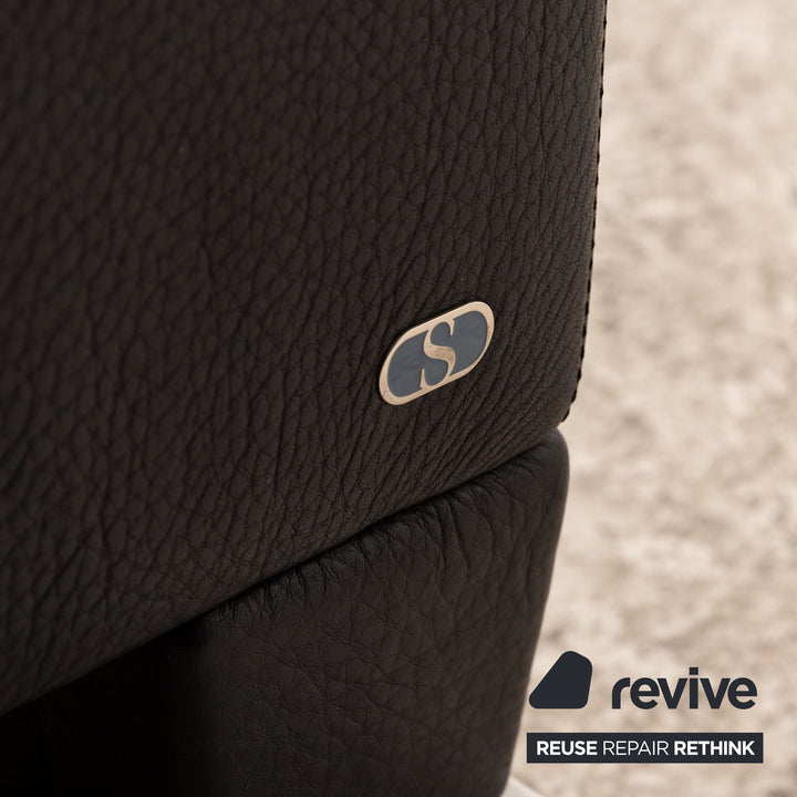 de Sede DS-17 Leder Zweisitzer Schwarz Sofa Couch