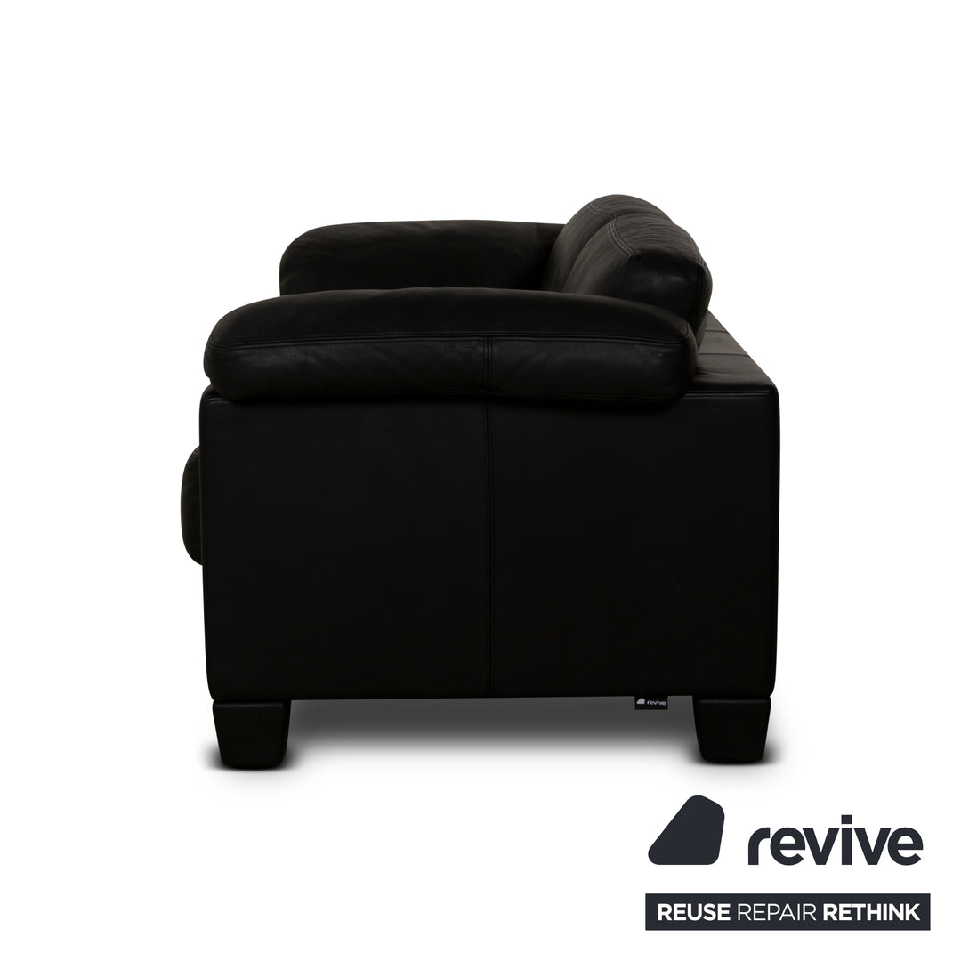 De Sede DS-17 Leder Zweisitzer Schwarz Sofa Couch