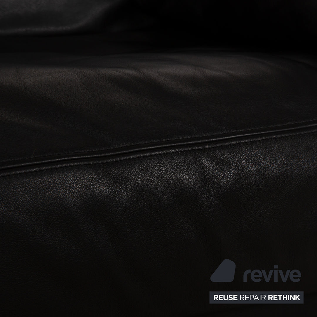 De Sede DS-17 Leder Zweisitzer Schwarz Sofa Couch