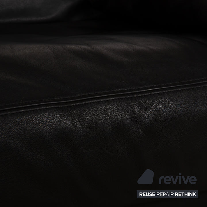 De Sede DS-17 Leder Zweisitzer Schwarz Sofa Couch