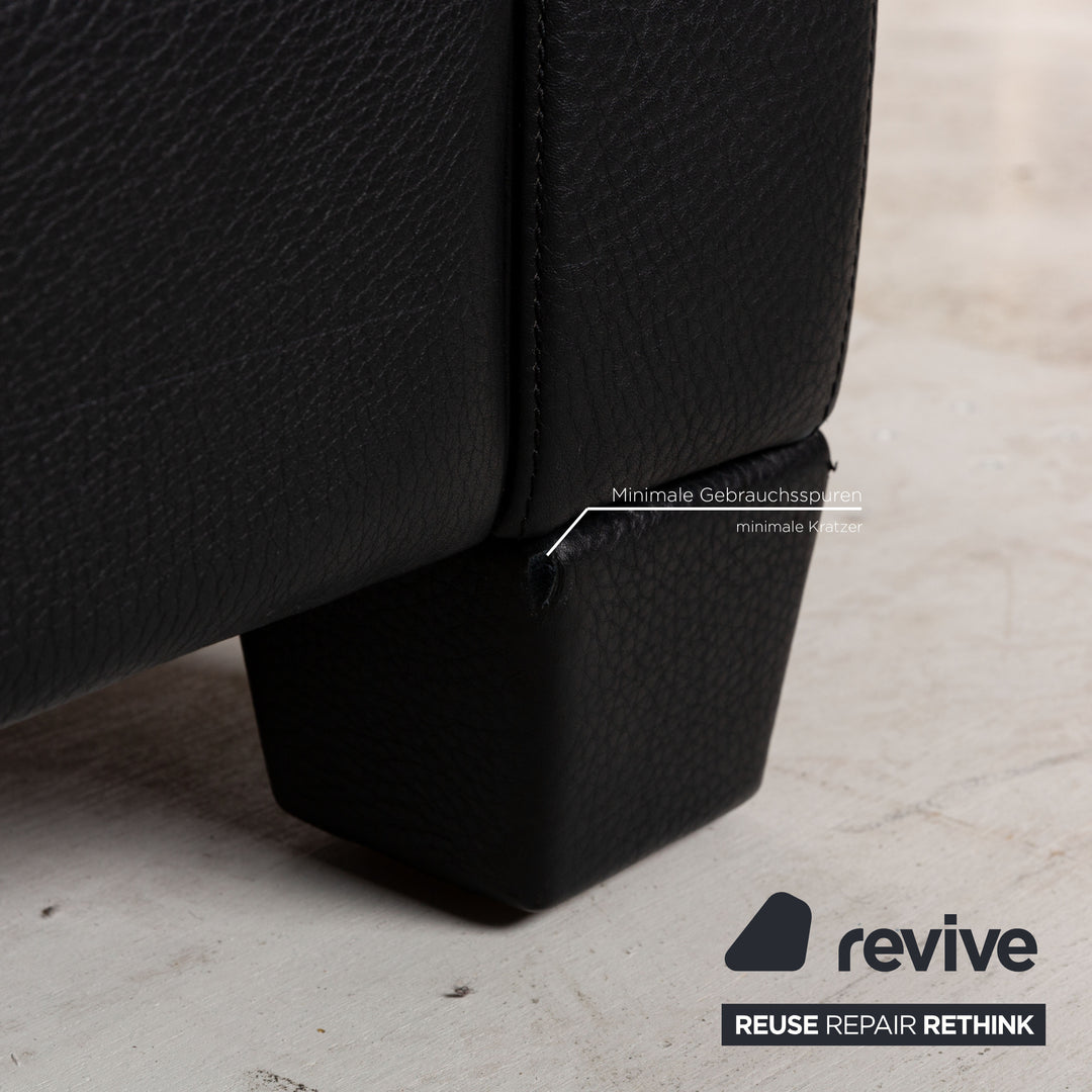 de Sede DS-17 Leder Zweisitzer Schwarz Sofa Couch