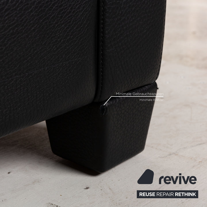 de Sede DS-17 Leder Zweisitzer Schwarz Sofa Couch