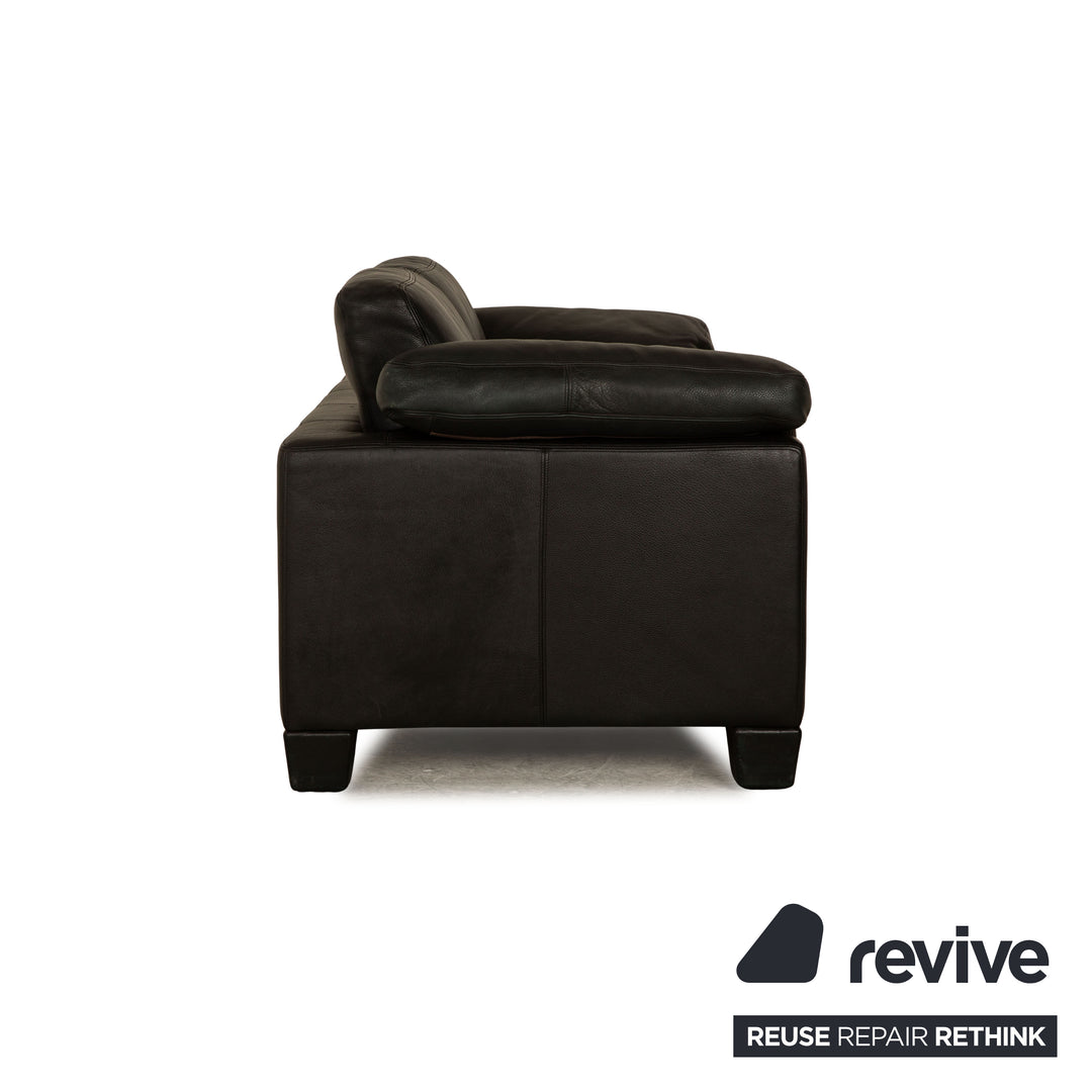 de Sede DS 17 Leder Zweisitzer Schwarz Sofa Couch