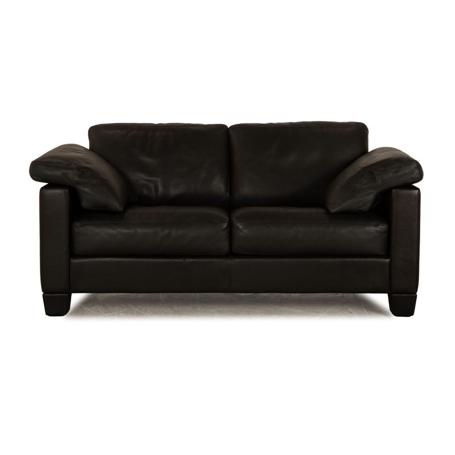 de Sede DS 17 Leder Zweisitzer Schwarz Sofa Couch